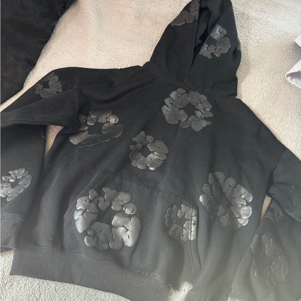 Black denim tears Hoodie
